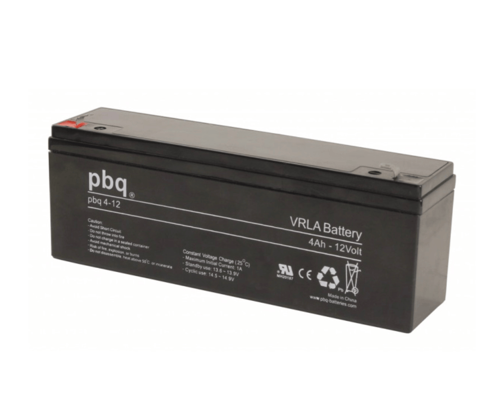 Akumulator AGM 12V 4Ah PBQ - Wąski typ slim (195mm) do UPS i oświetlenia | KABE