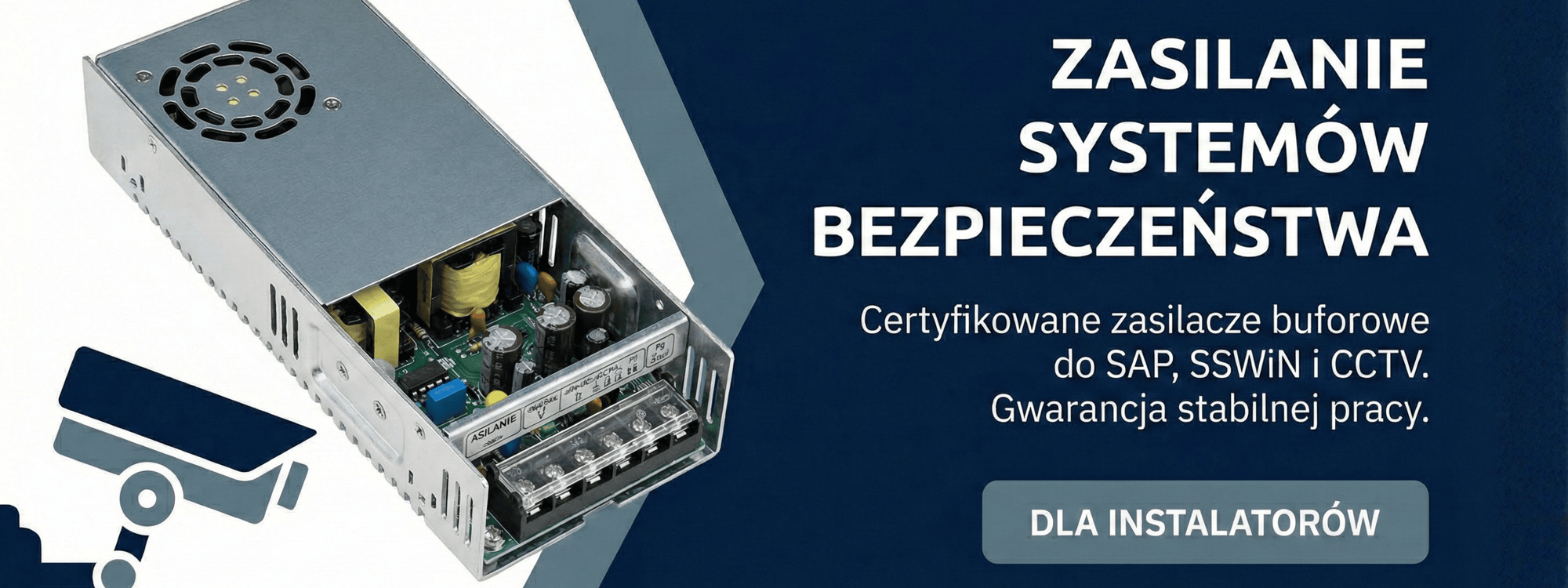 Zasilacze KABE z certyfikatem CNBOP-PIB