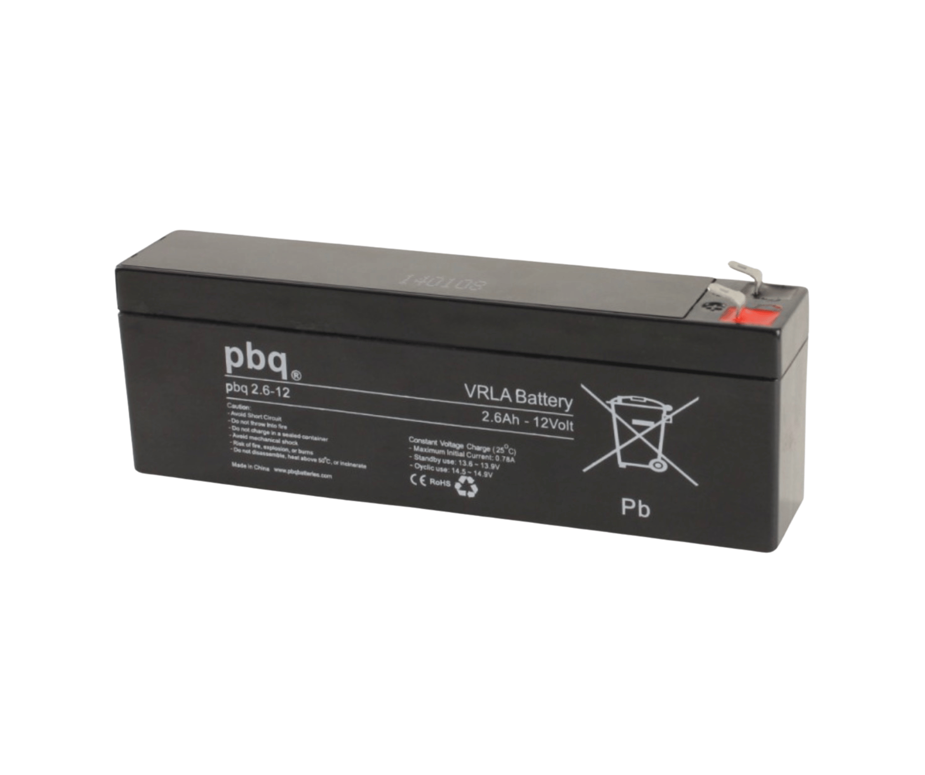 Akumulator AGM 12V 2,6Ah PBQ – Wąski Typ Long do Oświetlenia Awaryjnego | KABE