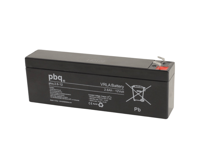 Akumulator AGM 12V 2,6Ah PBQ - Wąski typ long do oświetlenia awaryjnego | KABE