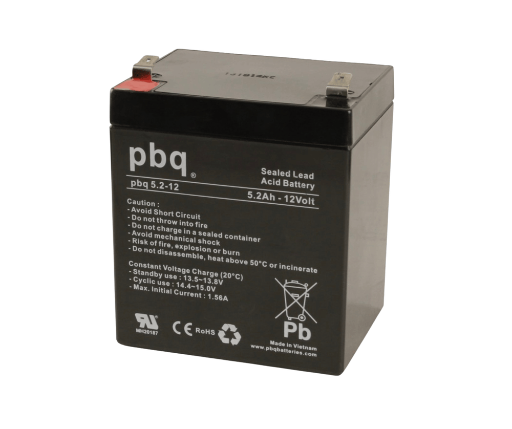 Akumulator AGM 12V 5,2Ah PBQ - Wzmocniony zamiennik do UPS (Zamiast 4,5Ah/5Ah) | KABE