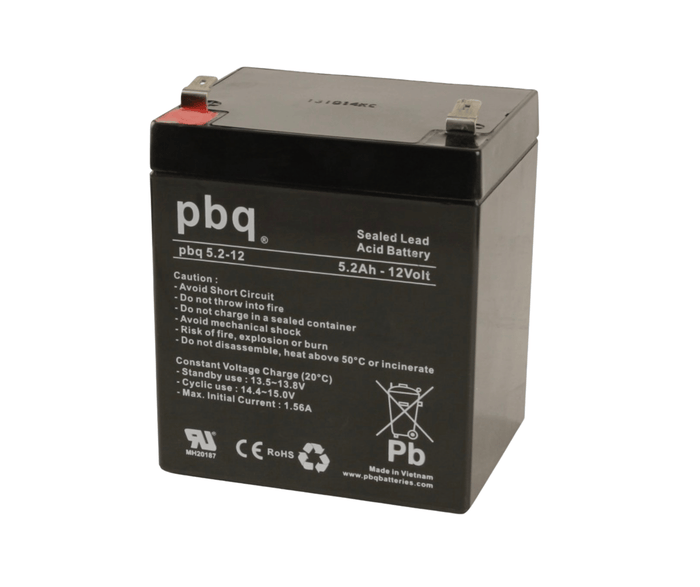 Akumulator AGM 12V 5,2Ah PBQ - Wzmocniony zamiennik do UPS (Zamiast 4,5Ah/5Ah) | KABE