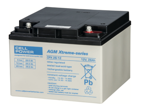 CPX 26-12 – Akumulator AGM VRLA 12V 28Ah (Deep Cycle, do pracy cyklicznej)